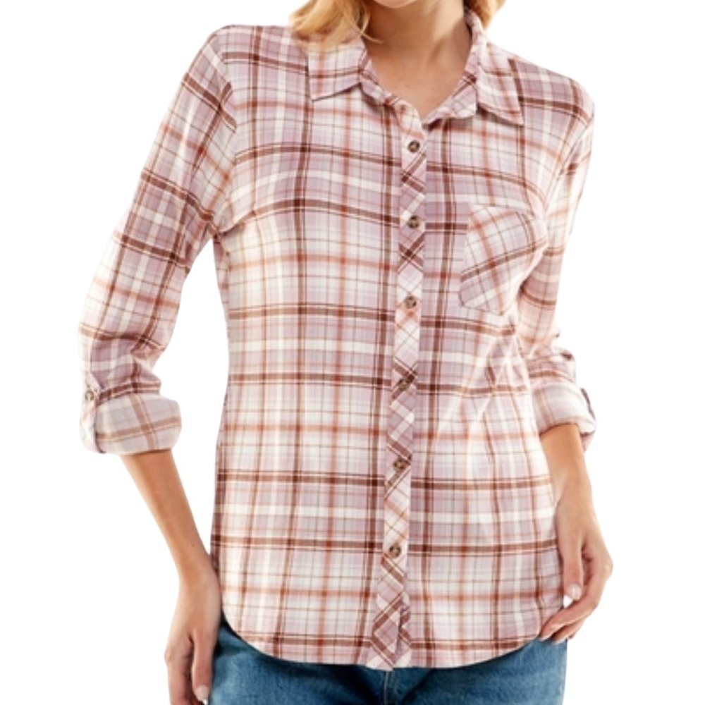 Ultra Flirt plaid shirt junior size XS